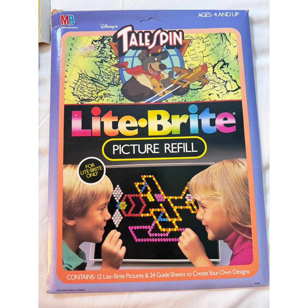 Vintage Milton Bradley Disney TaleSpin Lite-Brite Picture Refill Set 4145 1990s